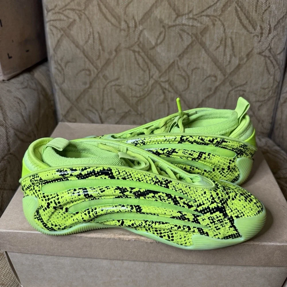 Adidas Harden Volume 9 Green Snakeskin JR8289 Men's Size 7 Basketball Sneakers